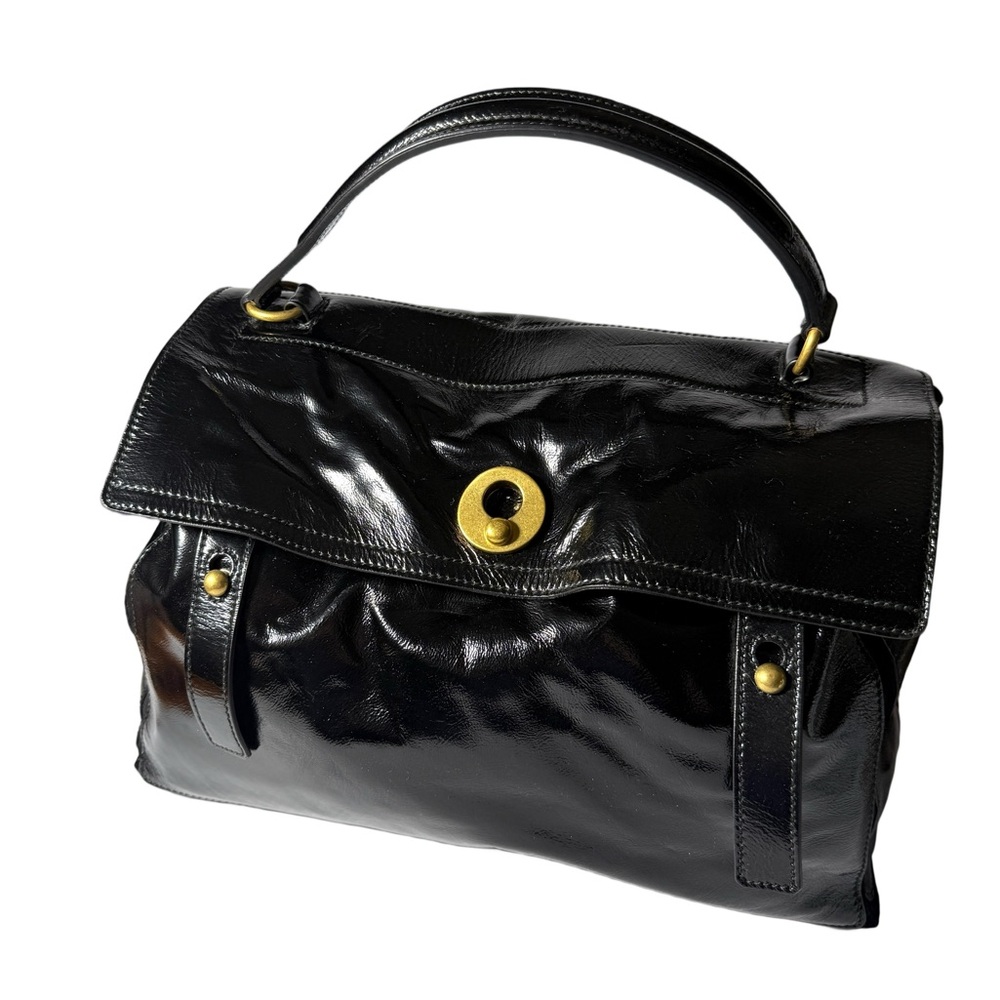 YVES SAINT LAURENT
Black Patent Leather/Suede Muse Two Bag - Picture 5 of 16